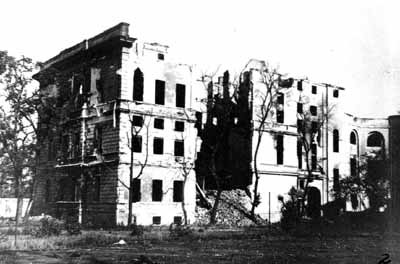WWII Kilroy Was Here Berlin Bombed US Embassy Garden