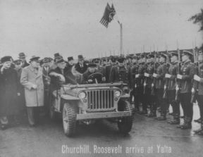 CHURCHILL, ROOSEVELT ARRIVE AT YALTA