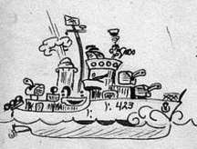 Envelope Cartoons Donald Heiduck humor Kilroy Was Here  WWII War World War Legends infoAt Sea