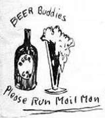 Envelope Cartoons Donald Heiduck humor Kilroy Was Here  WWII War World War Legends info Beer Buddies